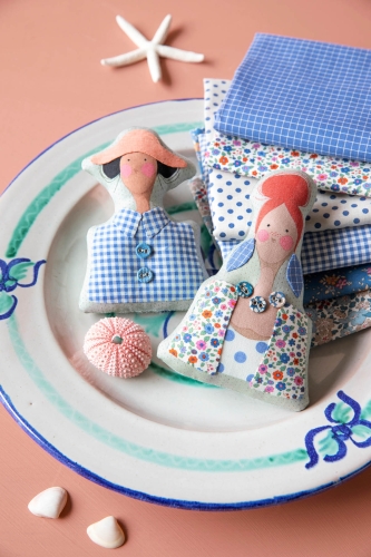 Tilda Patchwork Stoff Baumwolle - Me and My Friend - Khaki